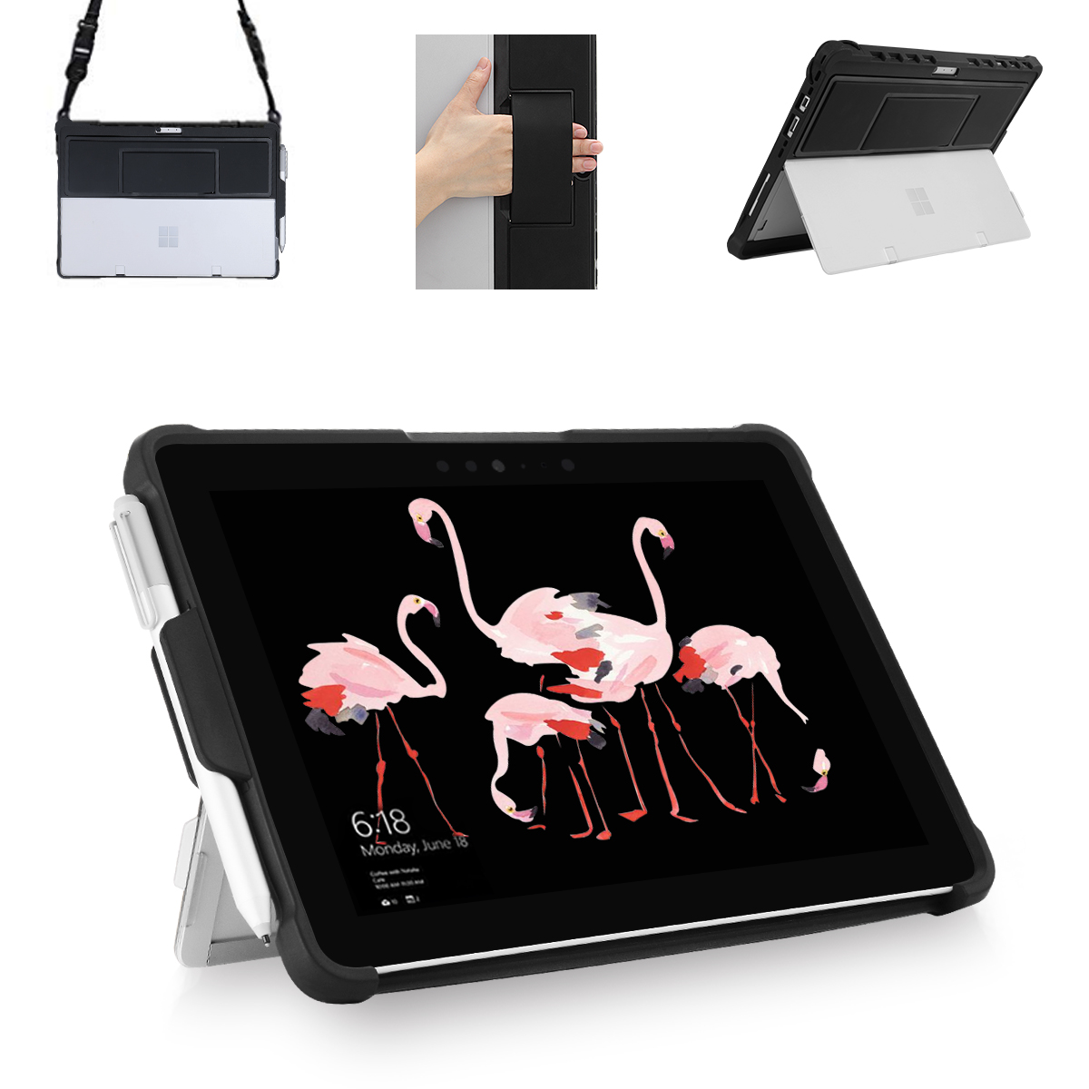 Shockproof Protective Cover Case for Microsoft Surface Pro 7/ Pro 6/ Pro 5/ Pro 4 with hand strap